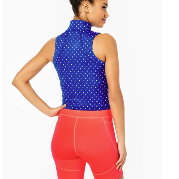 Lilly Pulitzer UPF 50+ Luxletic Callie Half-Zip borealis blue Lilly squared Med - Picture 2 of 12